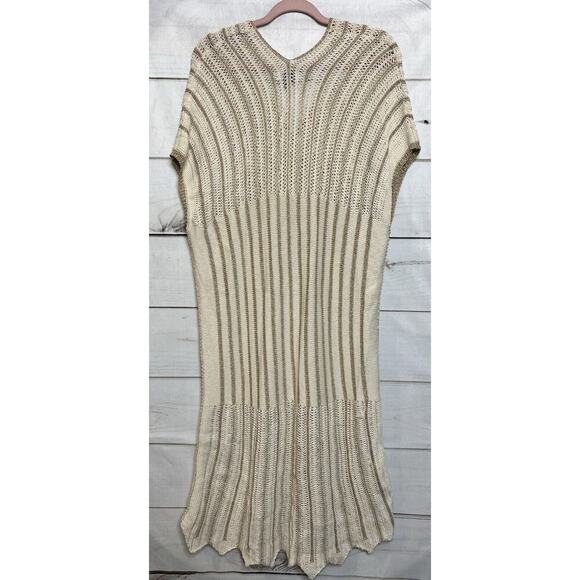 Elegant Cream Knit Mini Dress - Picture 6 of 7